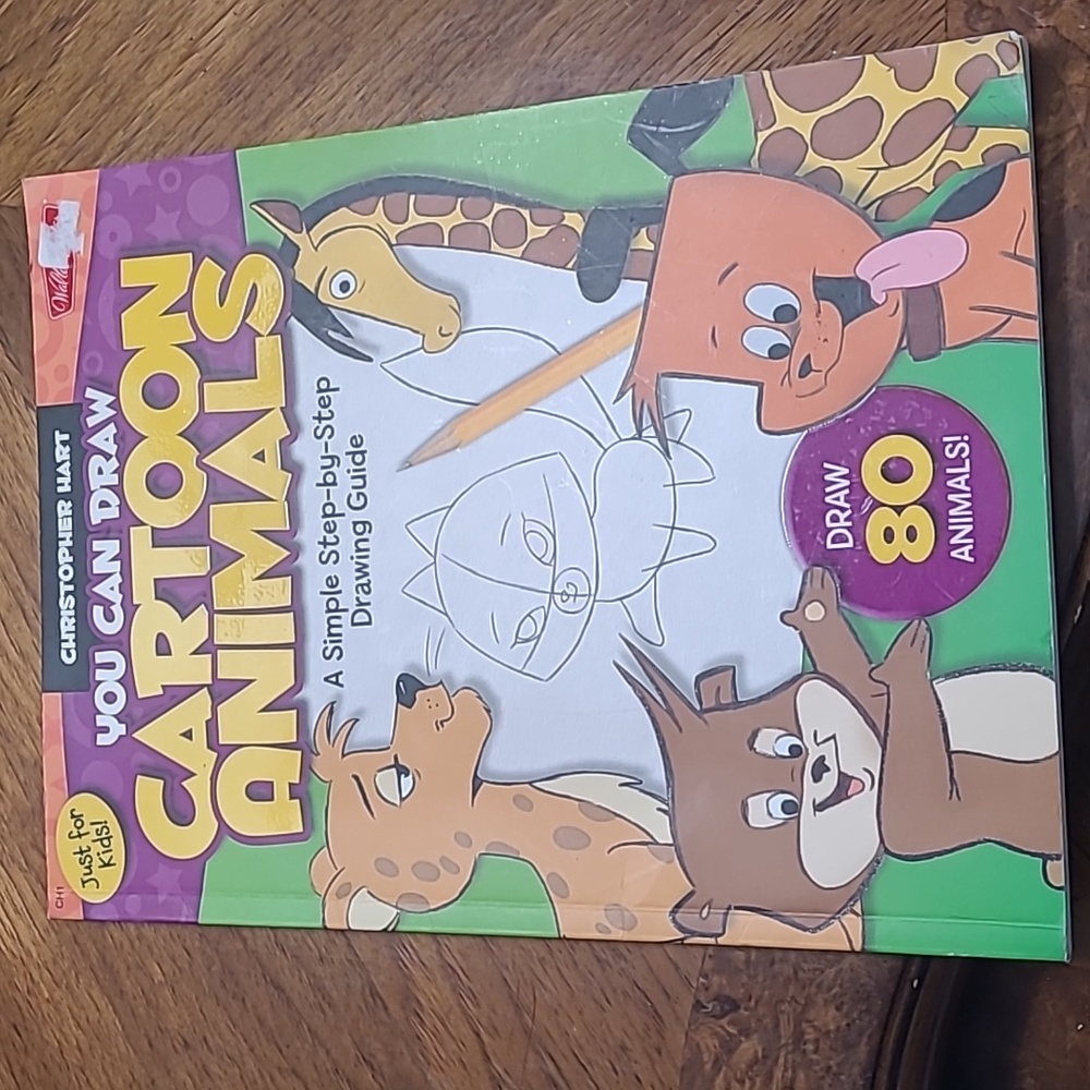 You can Draw Cartoon Animals step by step drawing guide book